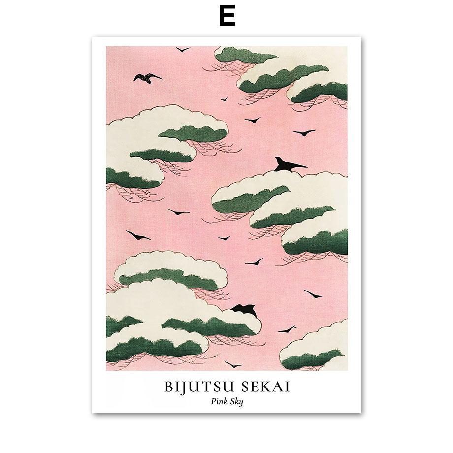 Hokusai Ohara Koson Japanese Art Poster Vintage Guest Room Home Bar Cafe Living Room Home Decoration Print Wall Poster Pictures