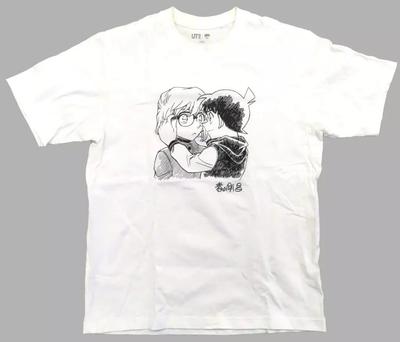 Edogawa Conan & Haibara Ai UT Grafik-T-Shirt Weiß Größe L (2023)