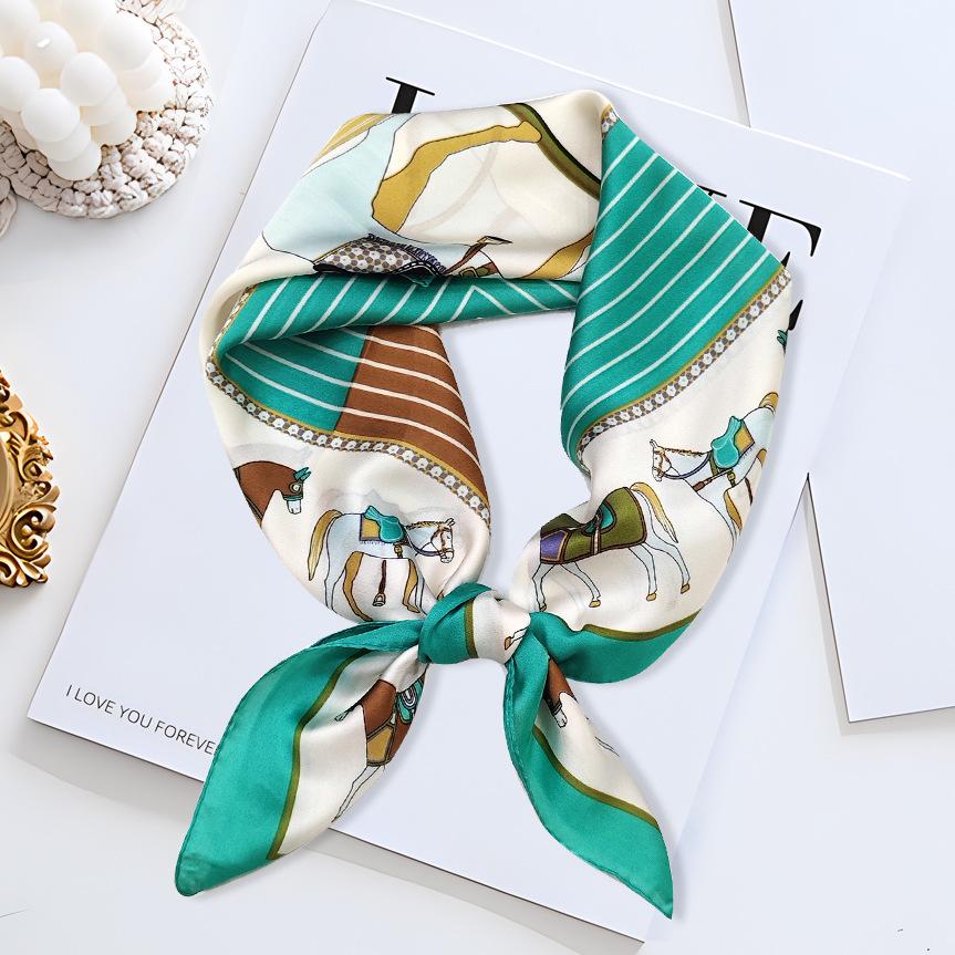 Strictly Selected 70 Silk Scarves, Simulated Silk Small Square Scarves For Women, Retro High-End Thin Versatile Professional Scarves