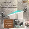 Rotating, Punch-Free Suction Cup Towel and Slipper Rack for Bathrooms