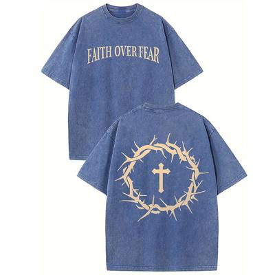 T-shirt d'été à manches courtes, ample, confortable, respirant, en coton, pour hommes et femmes, style vintage, imprimé, été