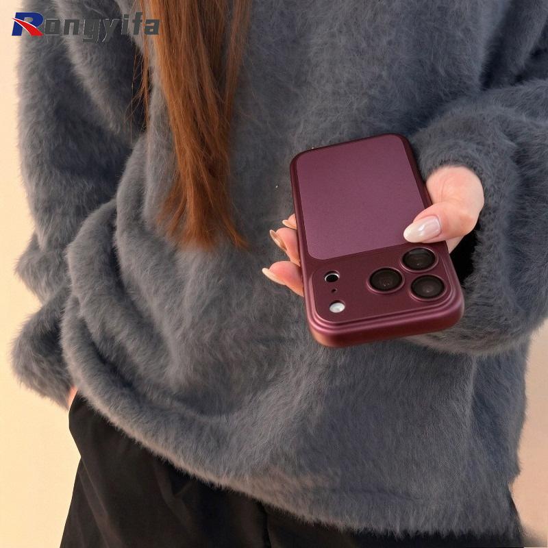 Burgundy Red Big Camera Case For Huawei Nova 15 Max 12 11 SE Pura 90 90s 80 70 Pro Plus Max Protection Luxury Matte Cover