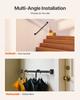 1215mm Wall Mounted Stair Handrail Black Iron 113kg Load Square Tube