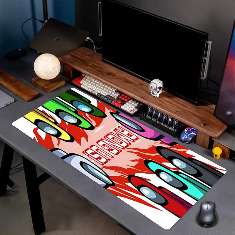 Among Us Print Mouse Pad, Anti‑Slip Desktop Keyboard Mat, for PC Laptop Gaming Working Daily Use, Cool Festival Surprise Gift