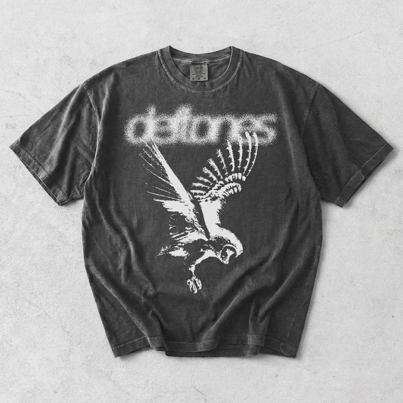 90s Deftones Shirt Grunge Music Band Graphic Tee AN67699 S