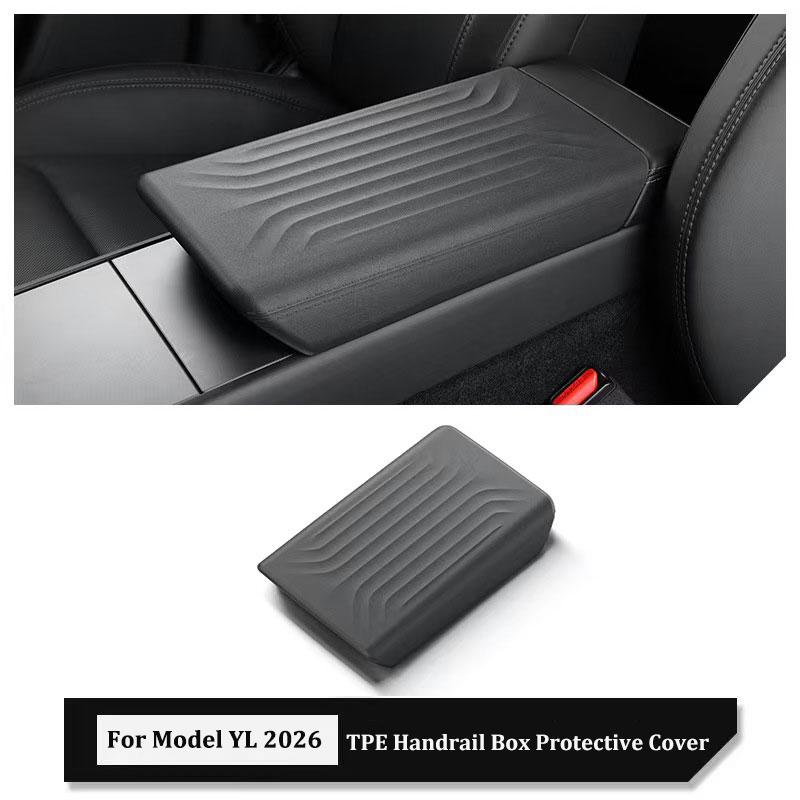 For Tesla Model YL 6 Seat Center Console Armrest Box Protect Cover Second Row Armrest Elbow Support Anti-Scratch Protection Case