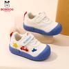 Babudou toddler shoes for girls, autumn new leather-faced functional shoes for baby boys, soft-soled versatile baby shoes
