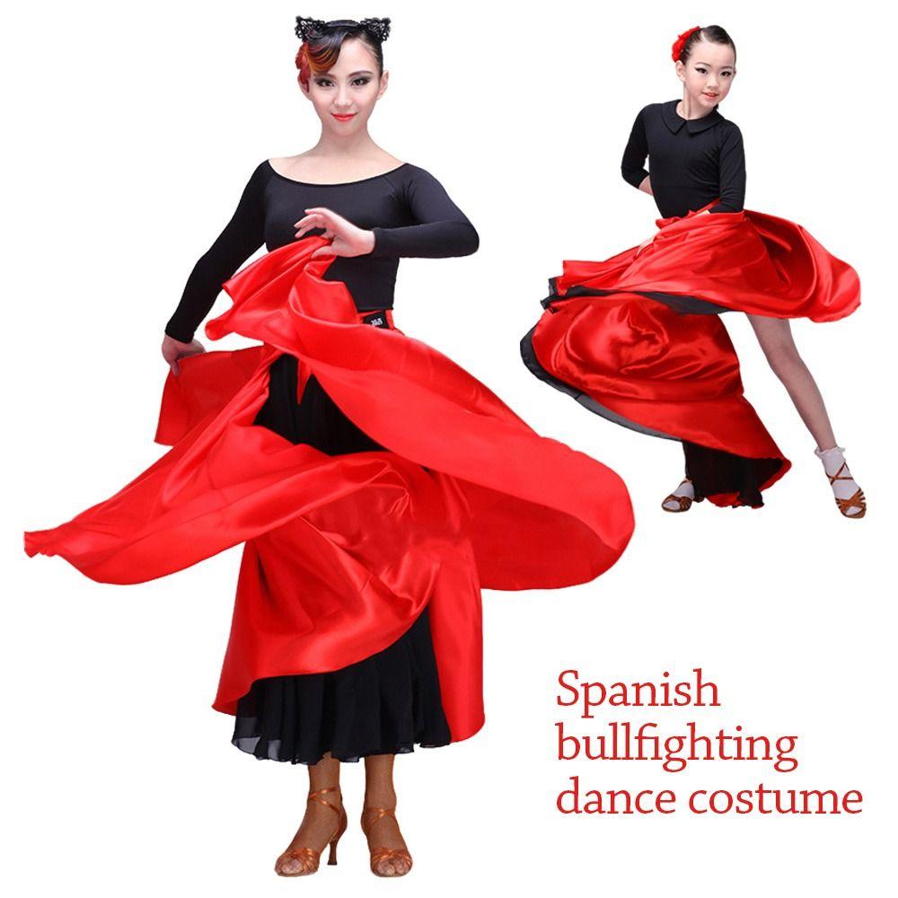 Polyester Belly Dance Costumes Big Swing Large Swing Skirt Spanish Flamenco Shawl Skirt Women
