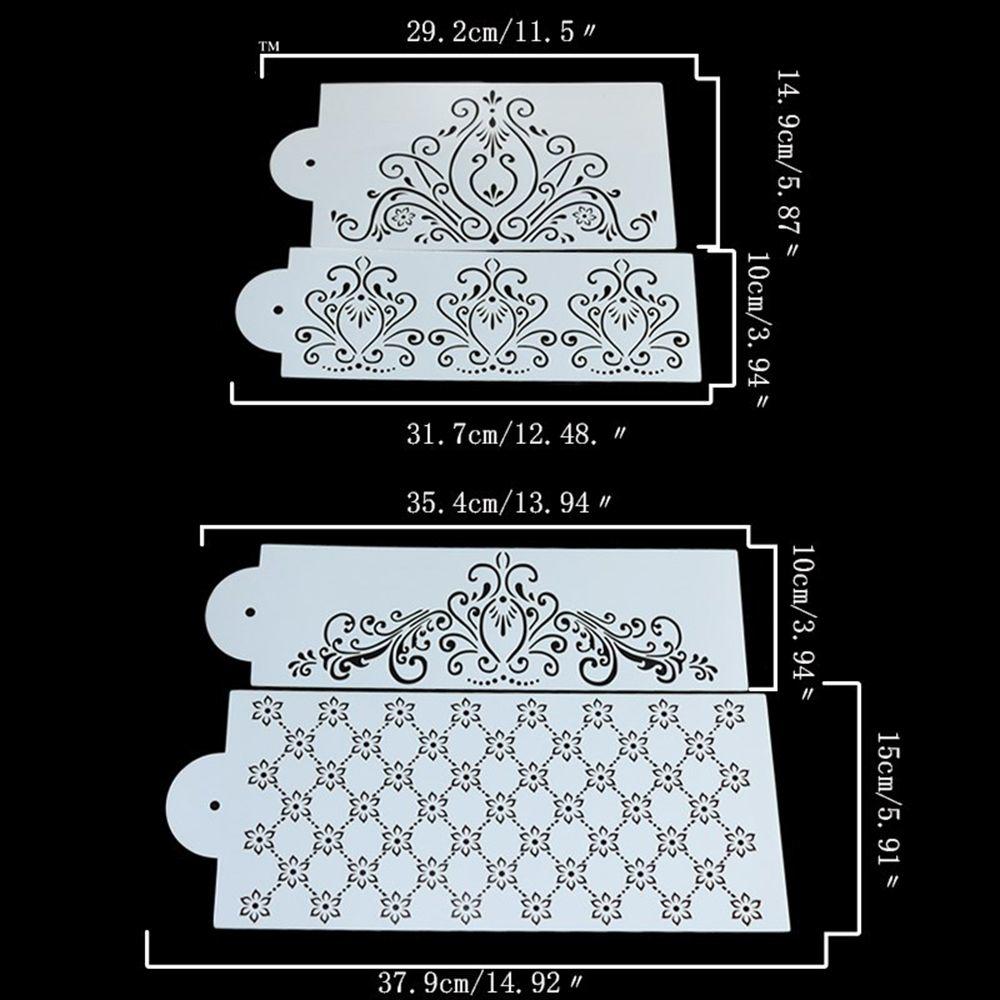 Cake Decorating Tool Damask Lace Border Cake Side Cupcake Stencil Sugarcraft Decoration Mould Baking Tool Kitchen Accessories