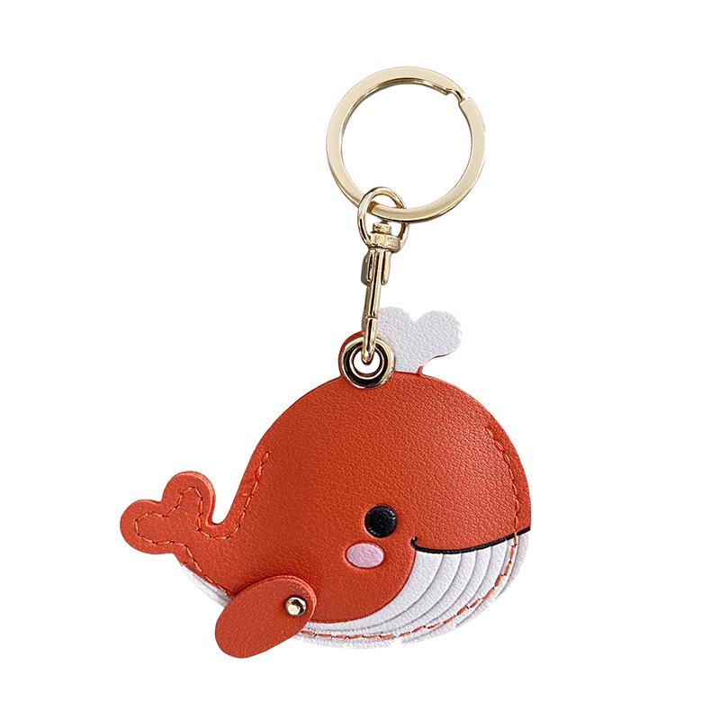 Cute Whale Double-Sided Keychain & AirTag Protective Cover - Small Gift & Backpack Charm