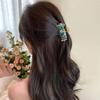 enamel Chinese Style Hair Claw Pearl Metal Shark Clip Cheongsam Design Hair Clip  Girls