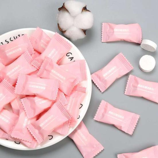 50Pcs/Bag Cleansing Towels Expandable Comfortable To Touch Polyester Disposable Compressed Hand Wipe Napkin Face Towels Washroom Supplies