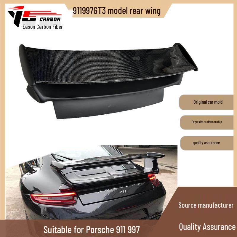 2019-IN Porsche 911 997 GT3 Semi-Carbon Fiber Fixed Rear Wing Spoiler