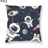 Polyester Zippered Cushion Cover Magical Cartoon Space Galact Soft Decorative Pillowcase for Home 45x45cm