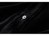Women's Retro Black Silk Velvet Shirt - Mid-length, Loose-Fit, Perfect for Spring Commutes.