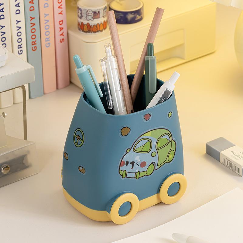 1 Pc  Car Pen Holder High Value Ins Style Desktop Storage Pen Holder Diy Sticker Large Capacity