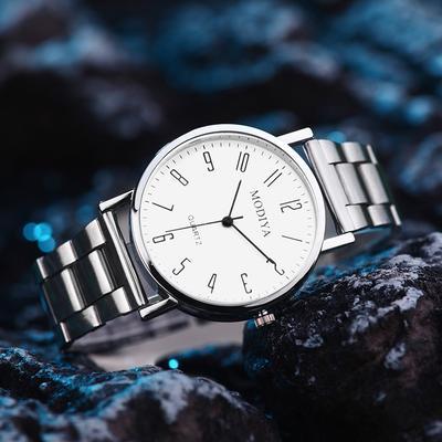 Moderne Herren-Quarzuhr Luxus Silberarmband Analoge Uhr für Herren Uhr Reloj Hombre