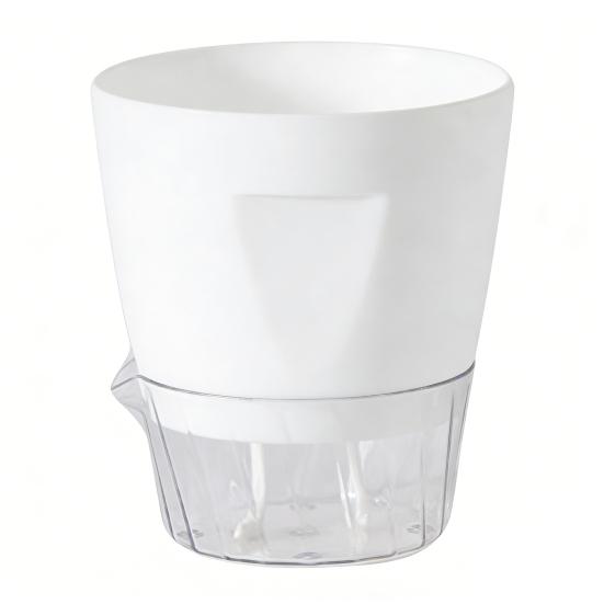 

Flowerpot with Open Water Pour Port Easy Maintenance Self-Absorbing Double-Layer Water System Thickened Transparent Water Storage Basin XS