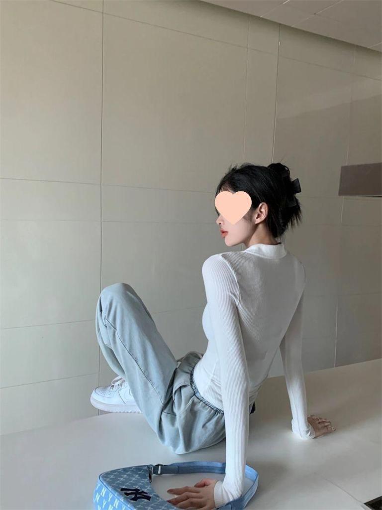 Spicy Girl Slimming Long Sleeve Polo Shirt – Pure Desire Style Fashionable Spring/Summer Top for Women