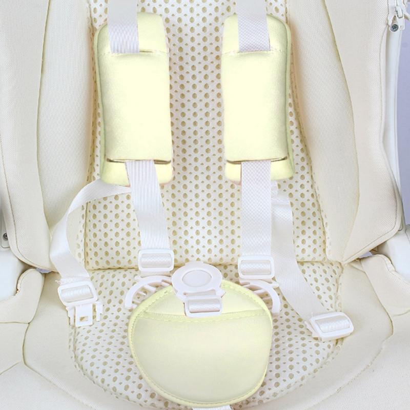 Premium PU Baby Strollers Accessories 3PCS Comfortable Shoulder Pads And Safety Covers For Infant Car Seats Travel Protection