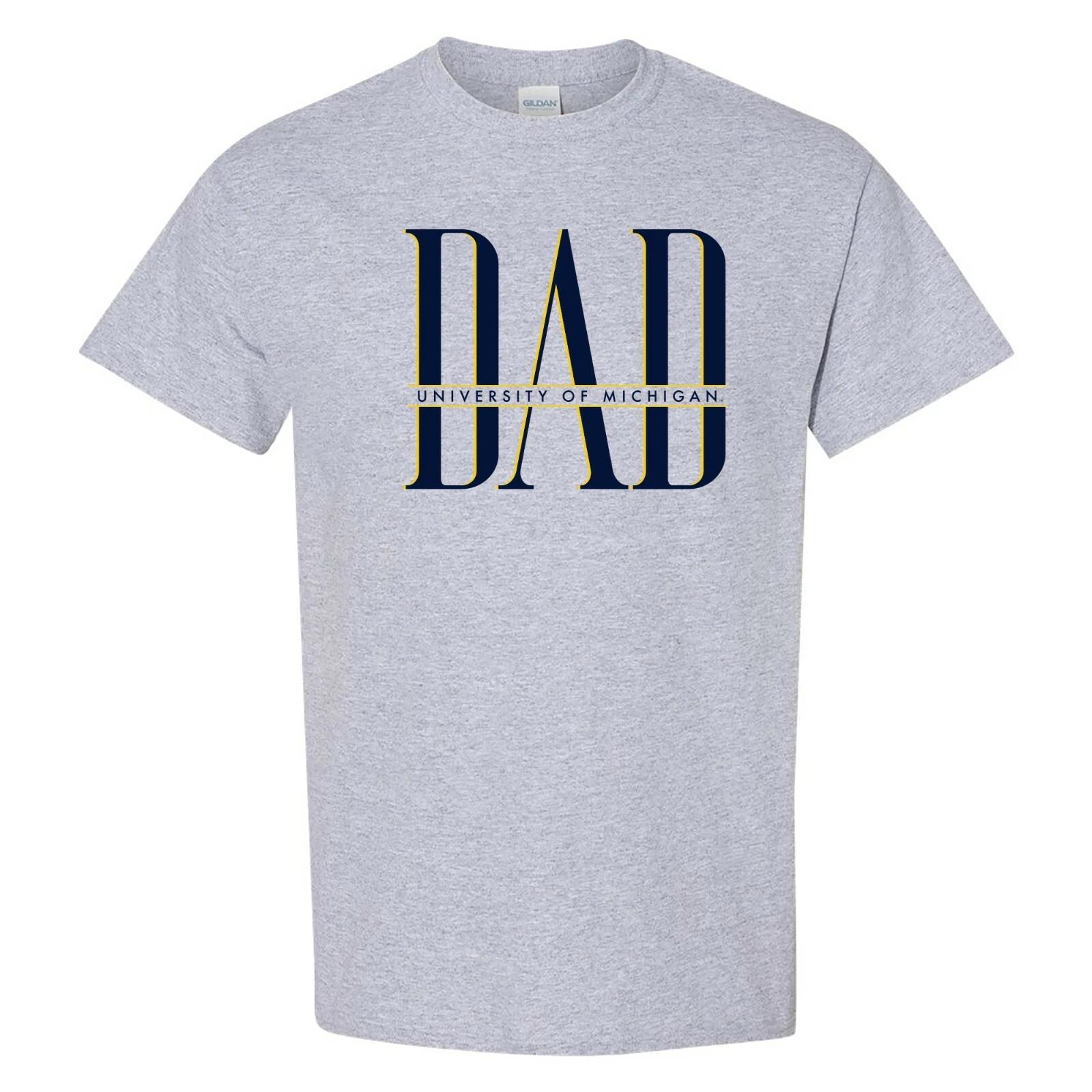 Michigan Wolverines Classic Dad T-Shirt - Sport Grey 4XL