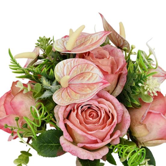 Artificial Rose Bouquet Simulated Fabric Not Wither Blooms All Year No Watering Needed Simulation Flower for Home Table Decorations