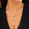 Sweet And Cool Design Sense Liquid Metal Wind Neck Chain Necklace Irregular Water Drop Lava Necklace Female