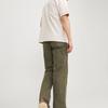 Pantalon cargo kaki eddie baggy fit coton Homme JACK & JONES