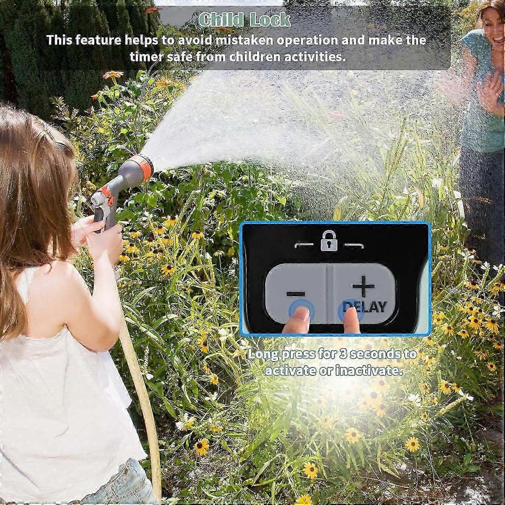 Irrigation computer with brass inlet, watering timer, garden timer, rain delay irrigation, programmable automatic/manual irrigation control,zxl