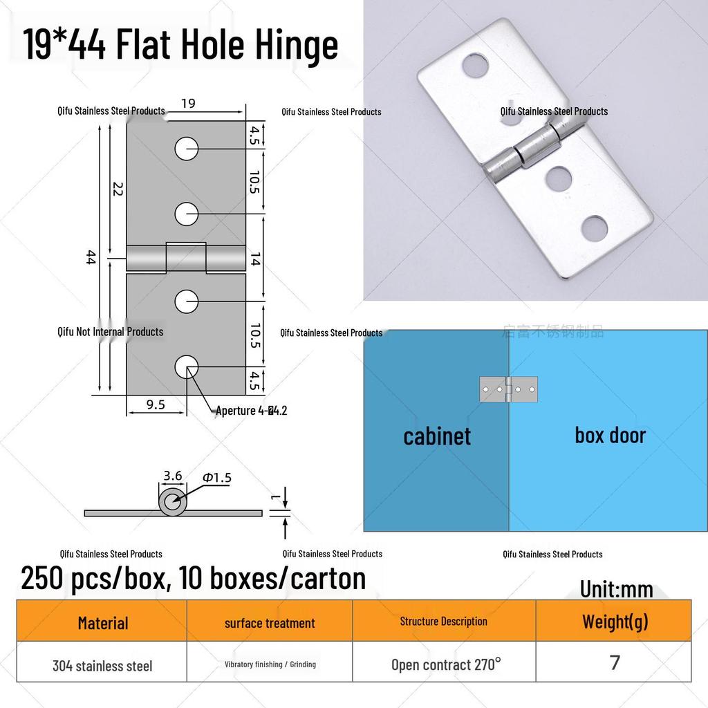 304 Stainless Steel Mini Hinge for Small Cabinets, Jewelry Boxes, and Crafts