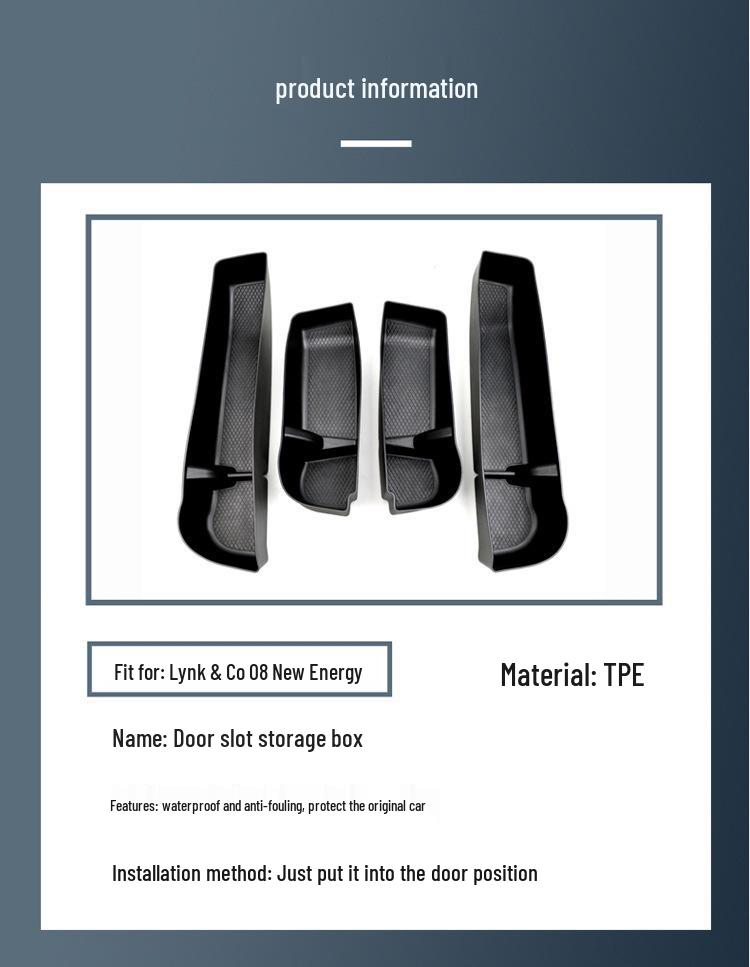 Lynk 08 Door Slot Storage Organizer - Car Accessory for Models 23-25