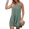 Polyester Splicing Aline Minikleid mit verdrehtem Knoten für den Sommer-Strandurlaub