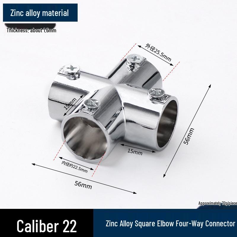 Stainless Steel Right Angle Tee Connector 19mm-32mm Joint Elbow Assembly Frame Fastener