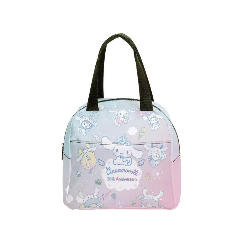 Handheld Meal Bag Cute Cartoon Cinnamoroll Big-Eared Dog Yugui Dog Thermal Insulation Lunch Box Bag Meal Bag