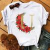 Custom Name Letter Combination Women's High Quality Printing Women Clothing Tops Goth Graphic T Shirts Kawaii Clothes Tee