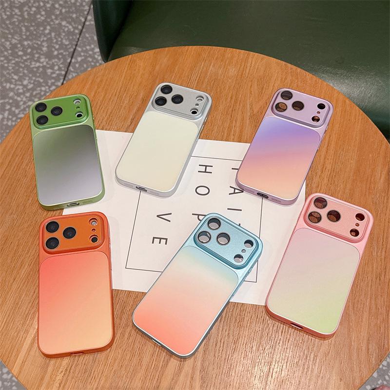 Gradient Frosted Lens Protective Case for iPhone 17 Pro Max - Full Coverage