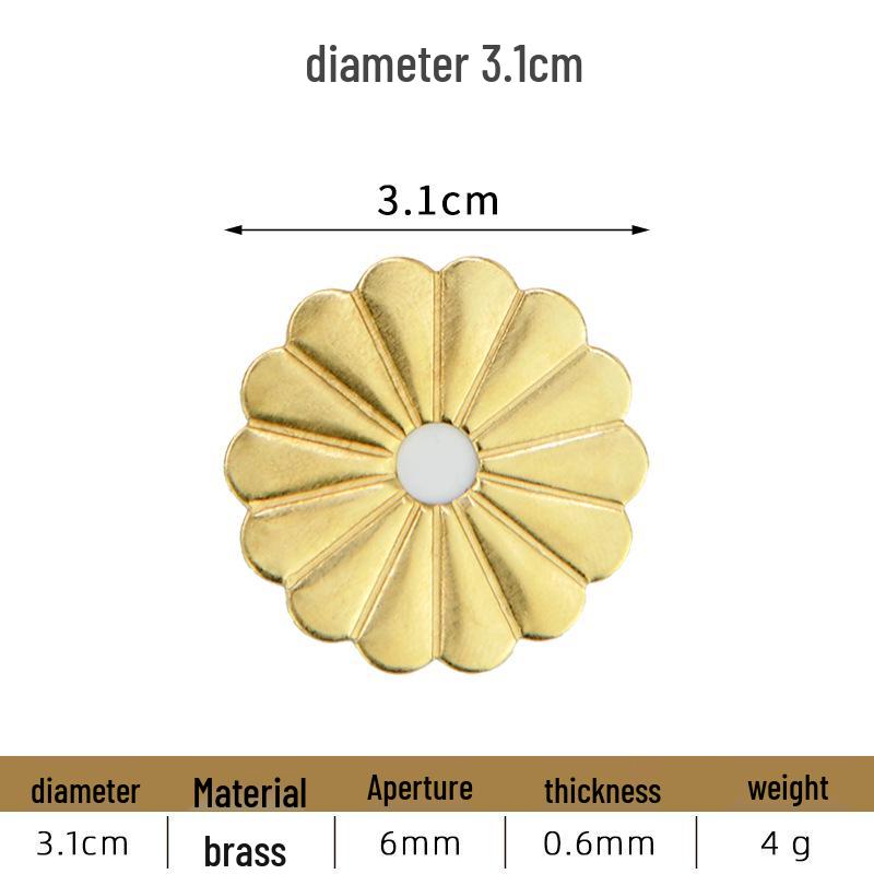 Vintage Brass Furniture Fittings: Antique Gasket, Flat Washer, Irregular Handle, and Base Plate Collection.