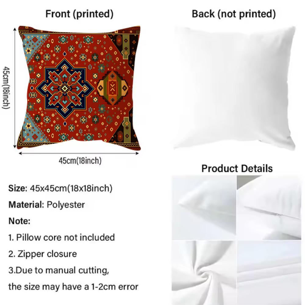 Pattern Creative Print Cushion Cover Soft & Easy-Wash Pillow Case – Versatile For Couch, Bed, Travel And Office