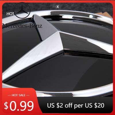 Hot Car Sticker Chrome Silver And Glossy Black Front Grilled Star Emblem Illuminated Logo For Mercedes Benz GLC X253 GLE W167 GL