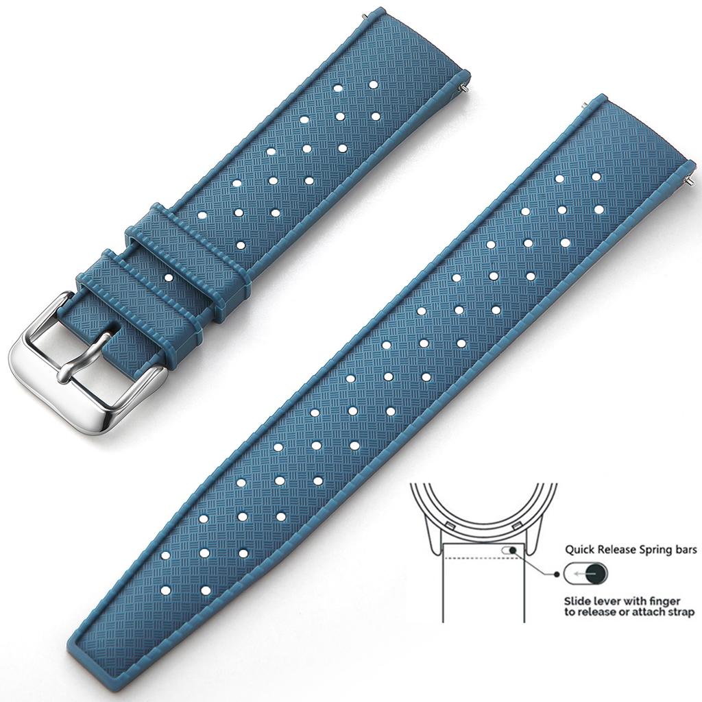 Tropical Silicone Watch Band Quick Release Watch Band 18mm 20mm 22mm Rubber Tropic Smart Watch Strap Waterpfroof Muti-Color