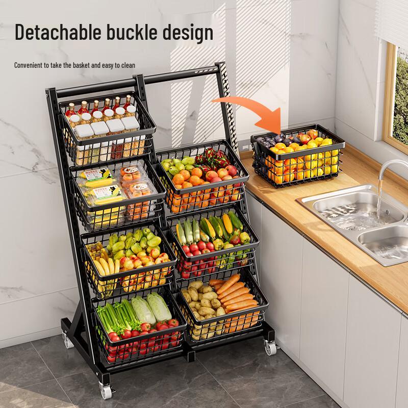 Floor-Standing Multi-Layer Fruit & Vegetable Rack