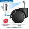 MaxGear 2" Office Chair Wheels Heavy Duty Replacement, Mute Rubber Rotating Desk Chair Caster Wheels, Safe for All Floors Including Hardwood,