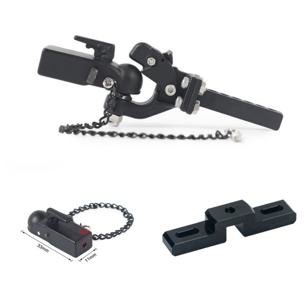 1/10 RC Tow Hitch Mount Metal RC Car Parts Trailer Hook for SCX10 II TRX4 D90 TF2 CFX RGT EX86190