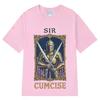 Sir Cumcise Knight Funny Meme T-shirt Men Women Gothic Punk T-shirts Summer Short-sleeved Loose Casual Cotton Fashion T-shirts 4