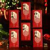 6pcs Chinese Style New Year Red Envelopes Hongbao Good Luck Red Pocket Lucky Red Packets  Kids Gift