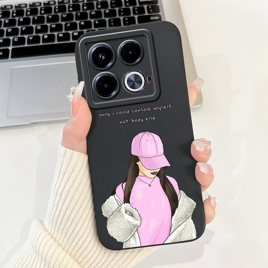 For Infinix Note 40 Case X6853 Pretty Girls Sunflowers Cover Soft Silicone Phone Case For Infinix Note 40 Pro Plus Note40 Fundas