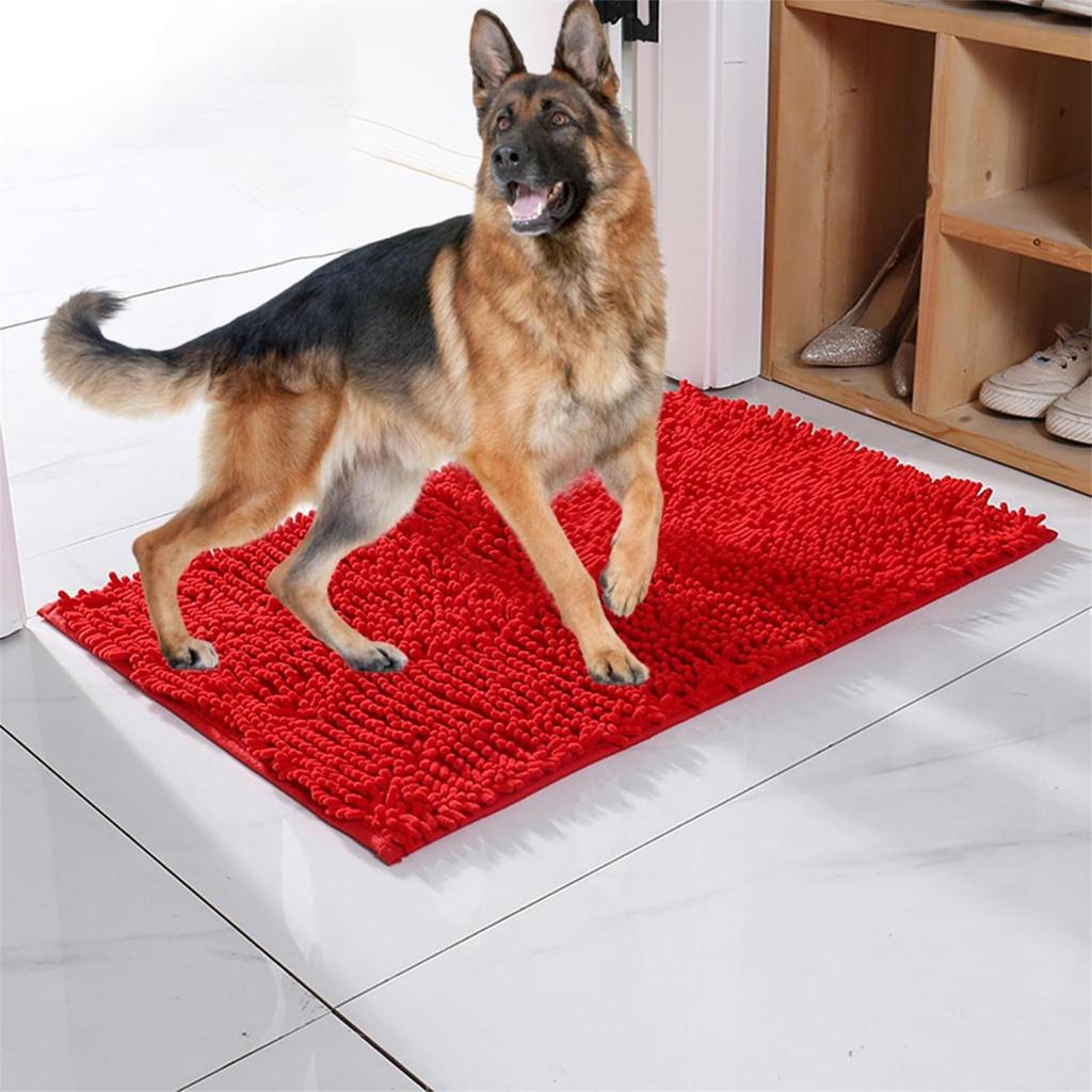 Dog Door Mat For Muddy Paw Absorbs Moisture And Dirt Absorbent Non-Slip Washable Mat Quick Dry Microfiber Mud Mat For Dogs