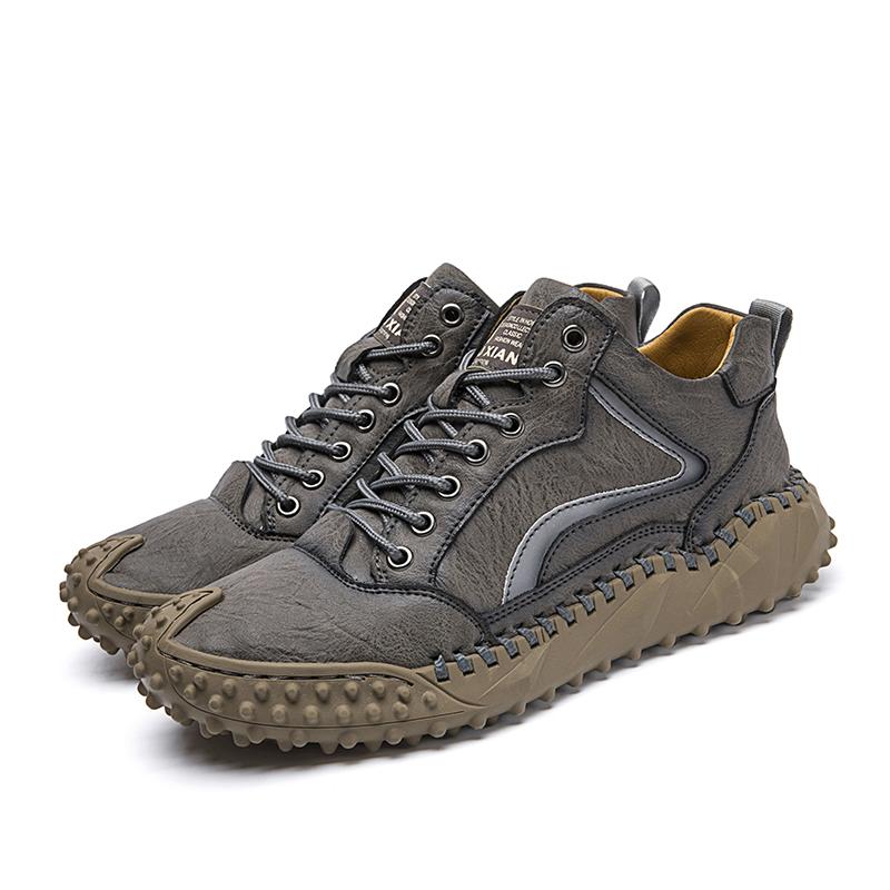 Spring /fall Handmade Leather Boots Men Shoes Comfortable Ankle Boots for Men Casual Shoes Large Size Tooling Shoes