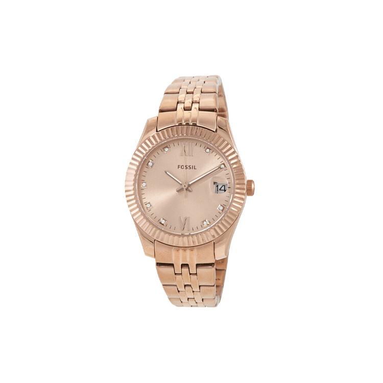 FOSSIL Wrist Watch Quartz Movement Stainless Steel Strap 32mm Gold Dial Women s Watch 50m Water Resistant ES4898 Gold Dial