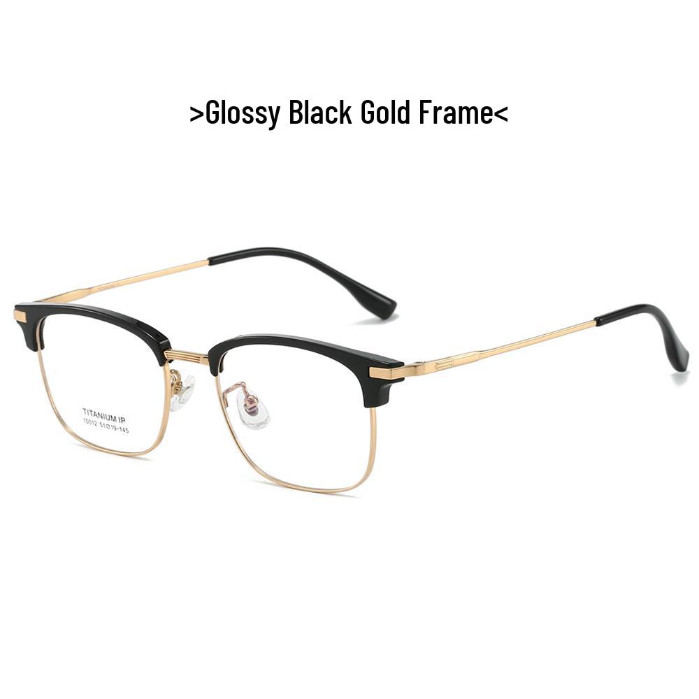 2024 Stylish Business Eyewear: TR Titanium Frame Glasses with Fade-Resistant Vacuum Electroplating - Model 15012
